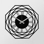 Wallity Enzoclock - S012 Reloj de Pared Decorativo de Metal Negro